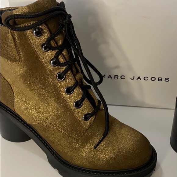 Marc Jacobs Gold Moto Boots BNIB - Picture 3 of 7
